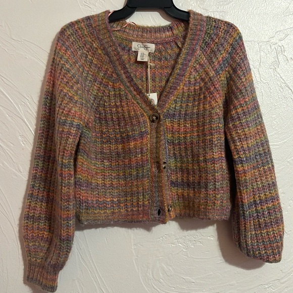 Jessica Simpson sweater! Cropped. Multi color size XS - Picture 1 of 4